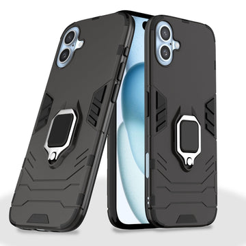 Pikkme iPhone 16 Plus D5 tough Armor Back Cover (Black)