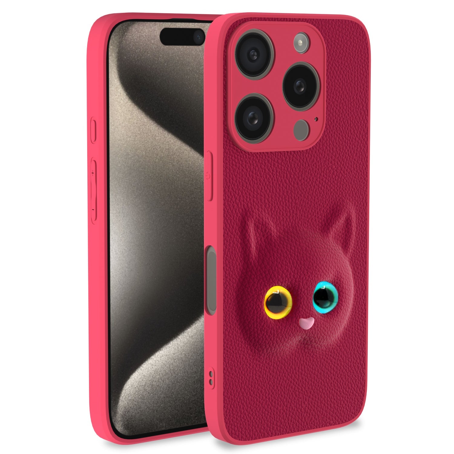 Pikkme iPhone 16 Pro Kitty Back Cover (Pink)