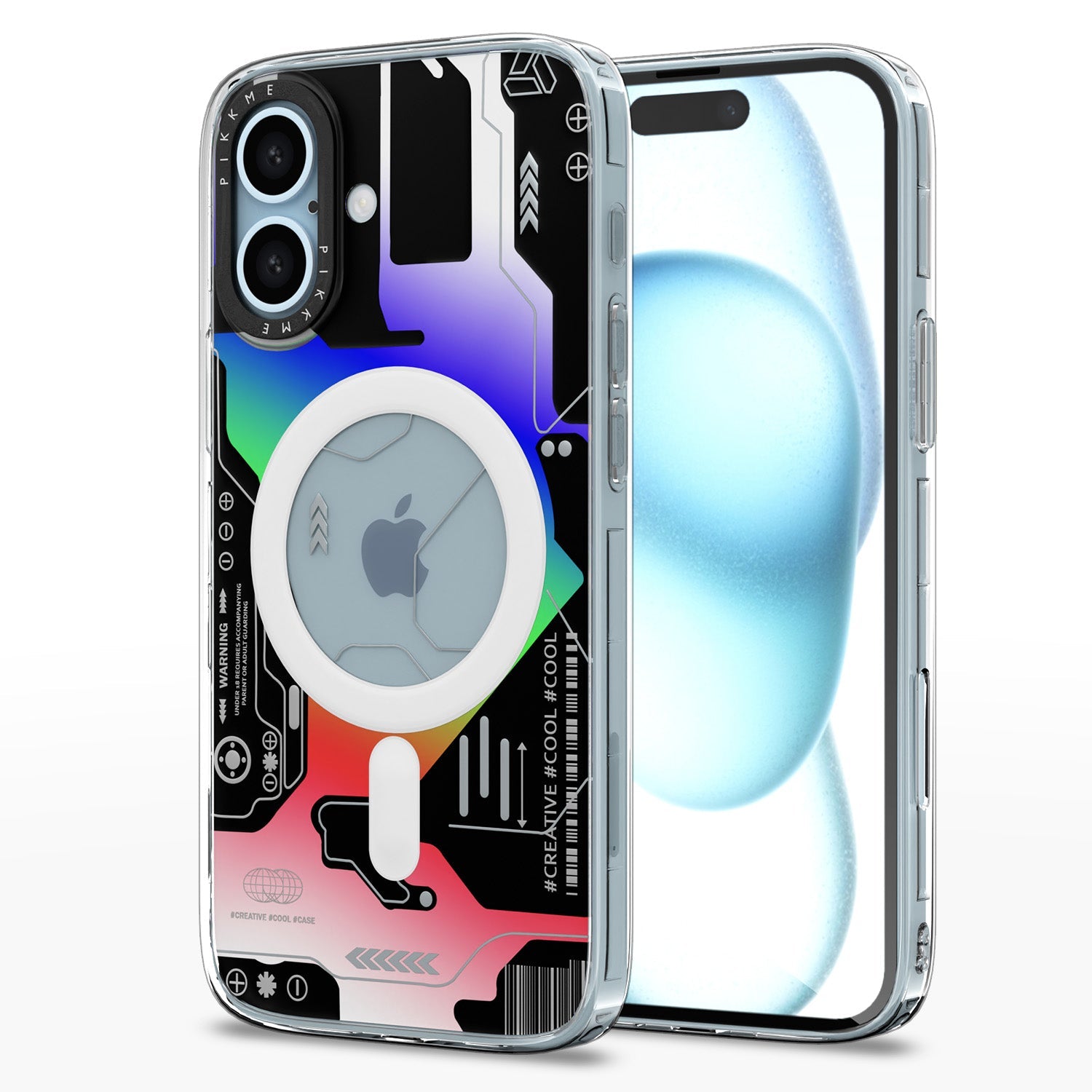 Pikkme iPhone 16 Plus Printmagsafe Back (Black)