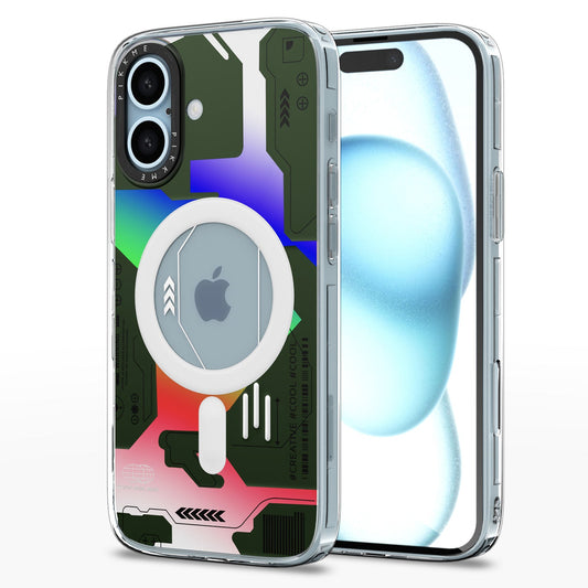 Pikkme iPhone 16 Plus Printmagsafe Back (Green)