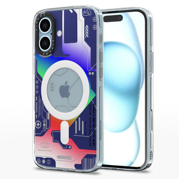 Pikkme iPhone 16 Plus Printmagsafe Back (Blue)