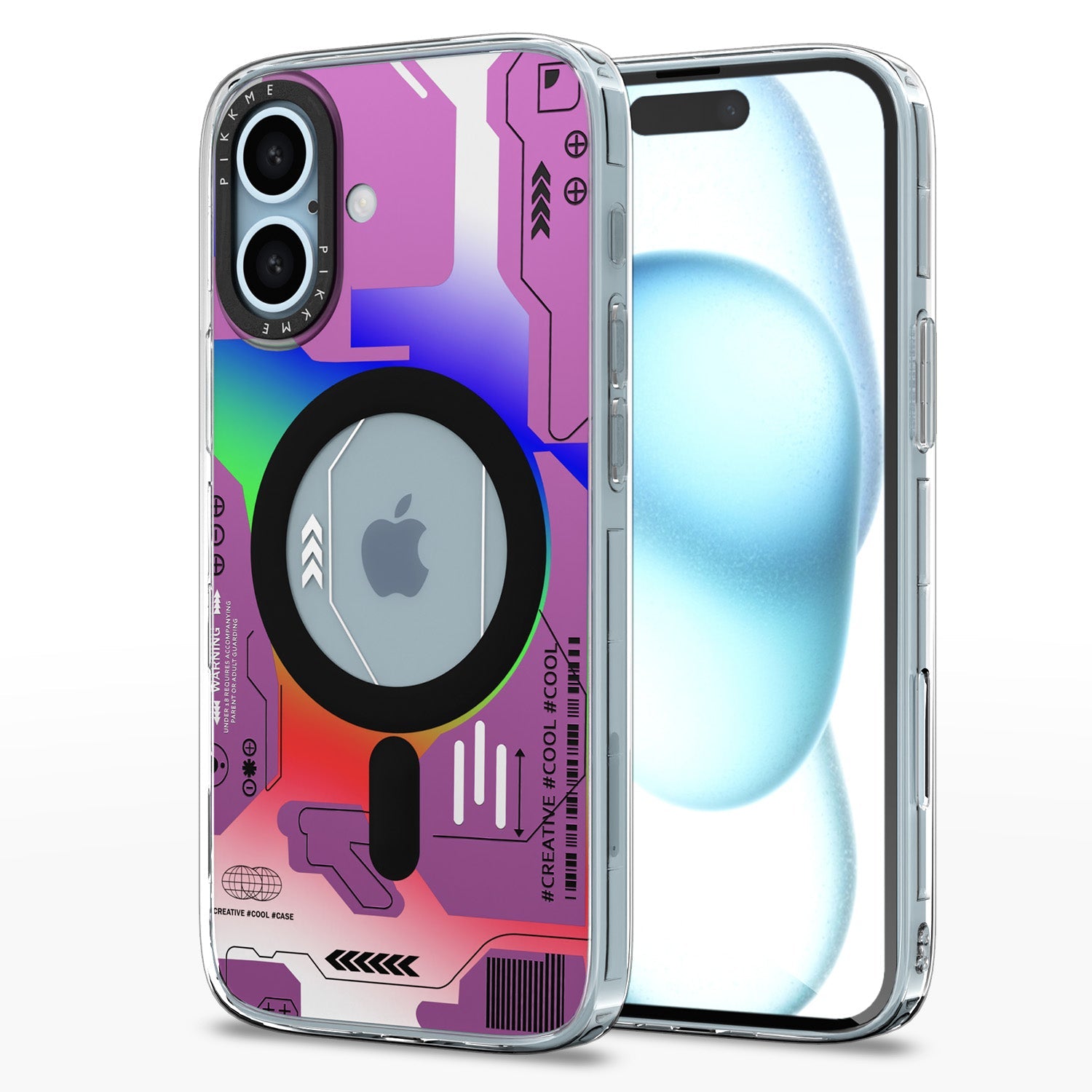 Pikkme iPhone 16 Plus Printmagsafe Back (Pink)