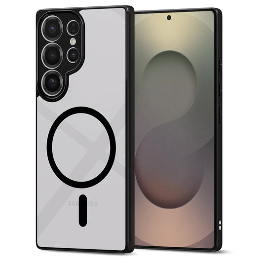 Pikkme Samsung Galaxy S24 Ultra 5G Eagle 2 Mag-Safe Shockproof Hard Transparent Back Cover (Black)