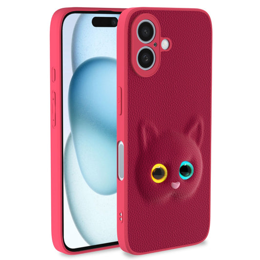 Pikkme iPhone 16 Kitty Back Cover (Pink)