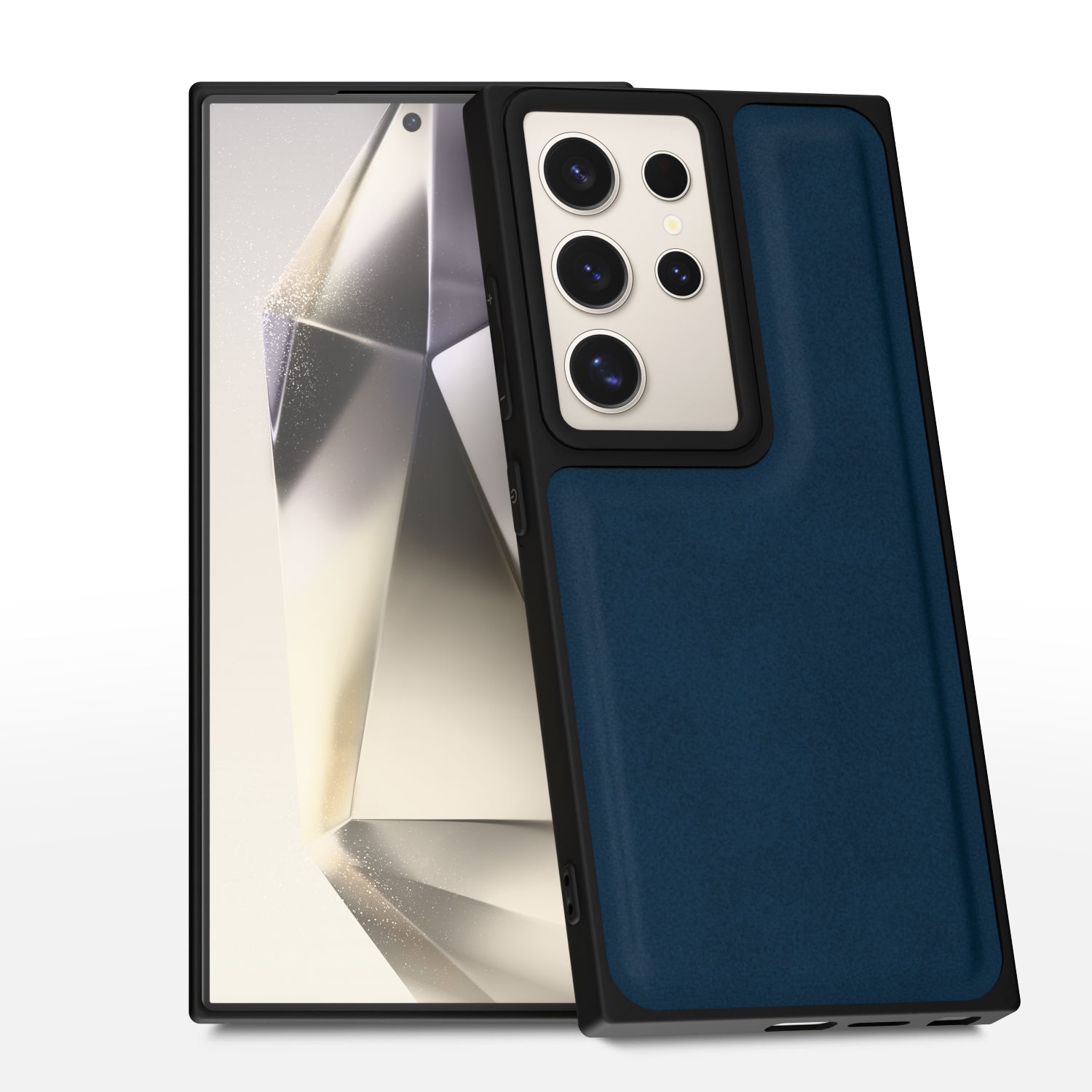 Pikkme Samsung Galaxy S24 Ultra 5G Premium Leatherback Case (Blue)