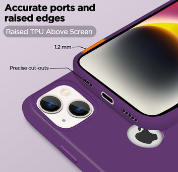 Pikkme iPhone 14 Back Cover Super Soft Silicone Back Case (Grape)