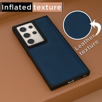 Pikkme Samsung Galaxy S24 Ultra 5G Premium Leatherback Case (Blue)