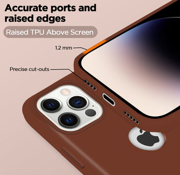 Pikkme iPhone 14 Pro Max Super Soft Silicone Back Case (Brown)