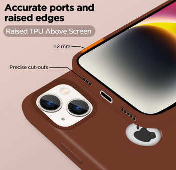 Pikkme iPhone 14 Back Cover Super Soft Silicone Back Case (Brown)