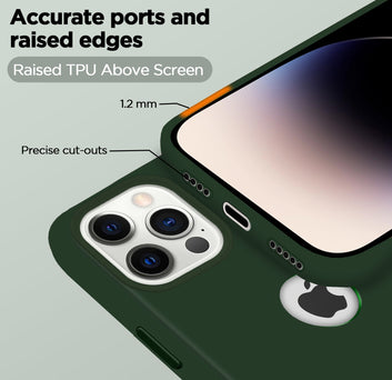 Pikkme iPhone 14 Pro Max Super Soft Silicone Back Case (Atrovirens)