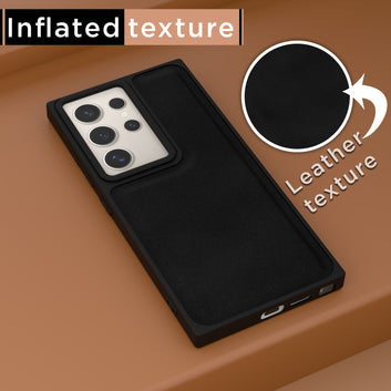 Pikkme Samsung Galaxy S24 Ultra 5G Premium Leatherback Case (Black)