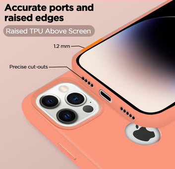 Pikkme iPhone 14 Pro Max Super Soft Silicone Back Case (New Peach)