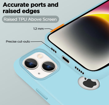 Pikkme iPhone 14 Super Soft Silicone Back Case (Sky Blue)