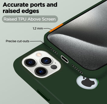 Pikkme iPhone 15 Pro Max Silicone Cover (Atrovirens)