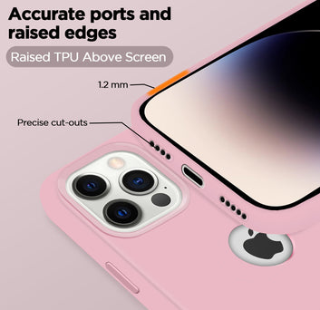 Pikkme iPhone 14 Pro Max Super Soft Silicone Back Case (Rose Pink)