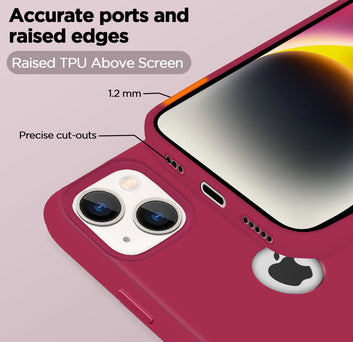Pikkme iPhone 14 Super Soft Silicone Back Case (Rose Red)