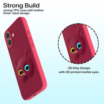 Pikkme iPhone 16 Plus Kitty Back Cover (Pink)