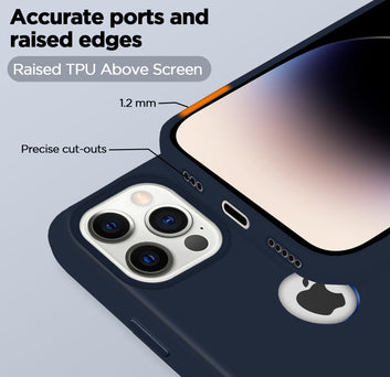 Pikkme iPhone 14 Pro Super Soft Silicone Back Case (Dark Blue)