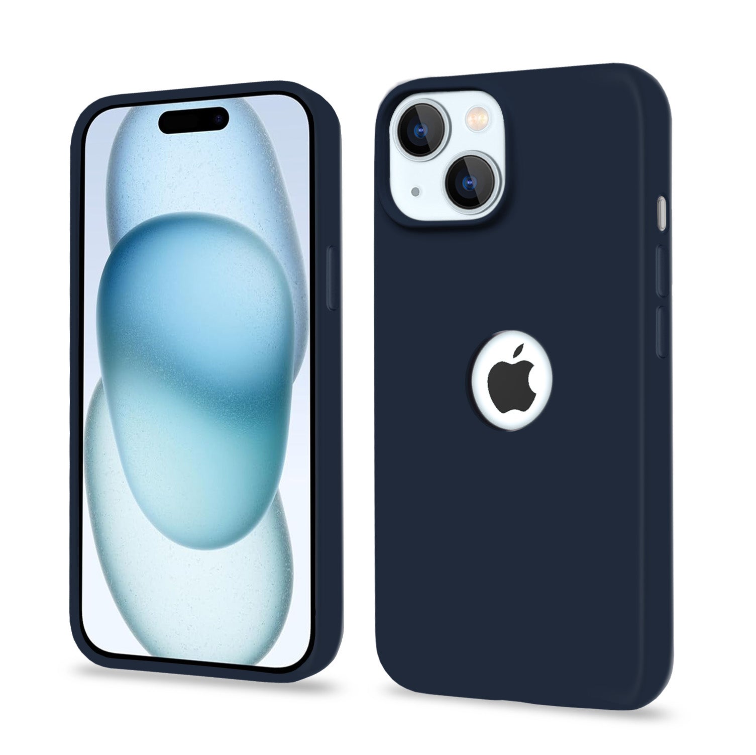 Pikkme iPhone 15 Plus Silicone Cover (Dark Blue)
