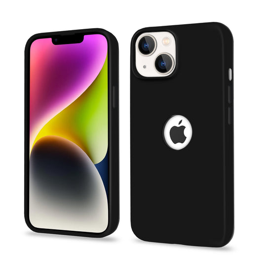 Pikkme iPhone 14 Back Cover Super Soft Silicone Back Case (Black)