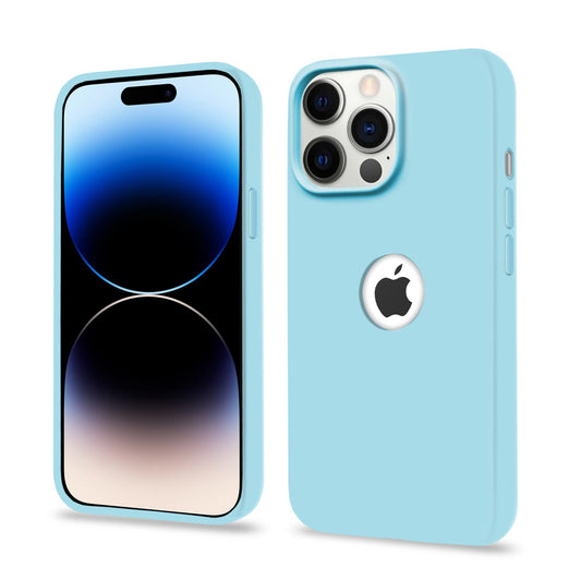 Pikkme iPhone 14 Pro Max Super Soft Silicone Back Case (Sky Blue)