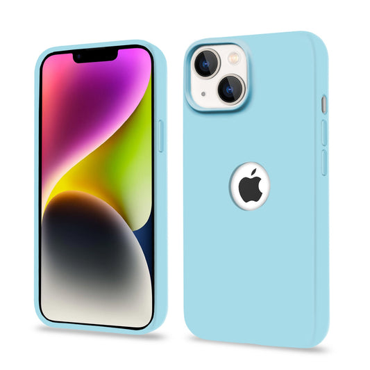 Pikkme iPhone 14 Super Soft Silicone Back Case (Sky Blue)