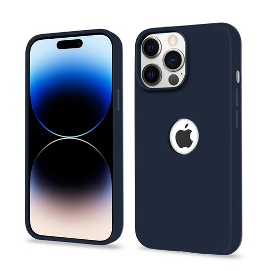 Pikkme iPhone 14 Pro Super Soft Silicone Back Case (Dark Blue)