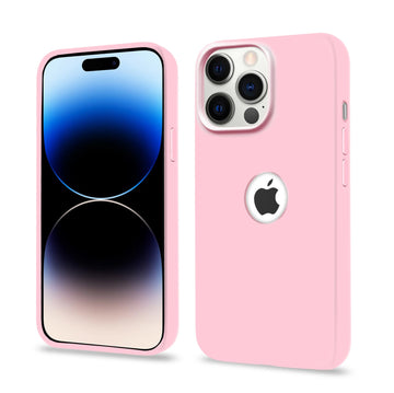 Pikkme iPhone 14 Pro Super Soft Silicone Back Case (Rose Pink)