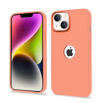 Pikkme iPhone 14 Back Cover Super Soft Silicone Back Case (New Peach)