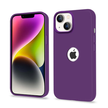 Pikkme iPhone 14 Back Cover Super Soft Silicone Back Case (Grape)