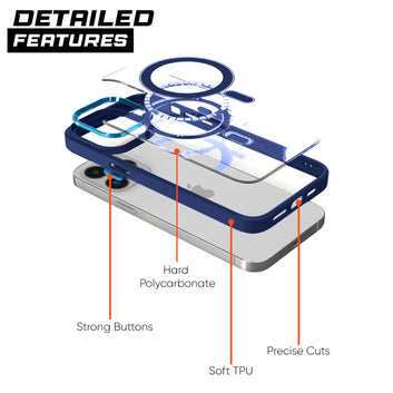 Pikkme iPhone 15 Pro Max Magsafe Back Cover (Blue)