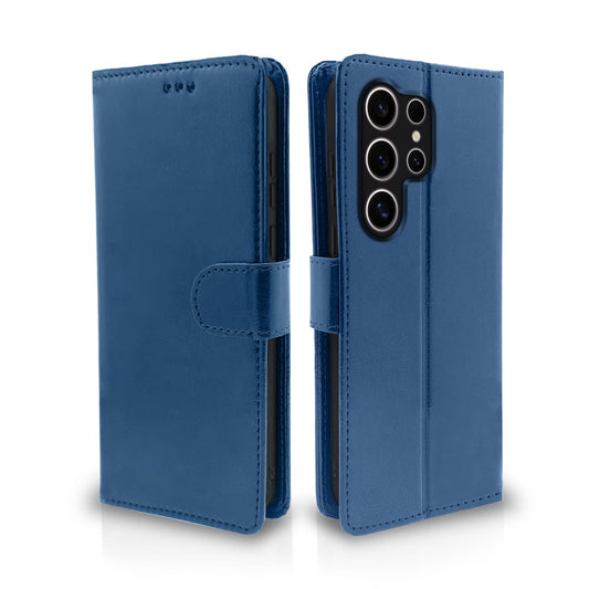 Pikkme Samsung Galaxy S24 Ultra 5G Vintage Flip Cover (Blue)