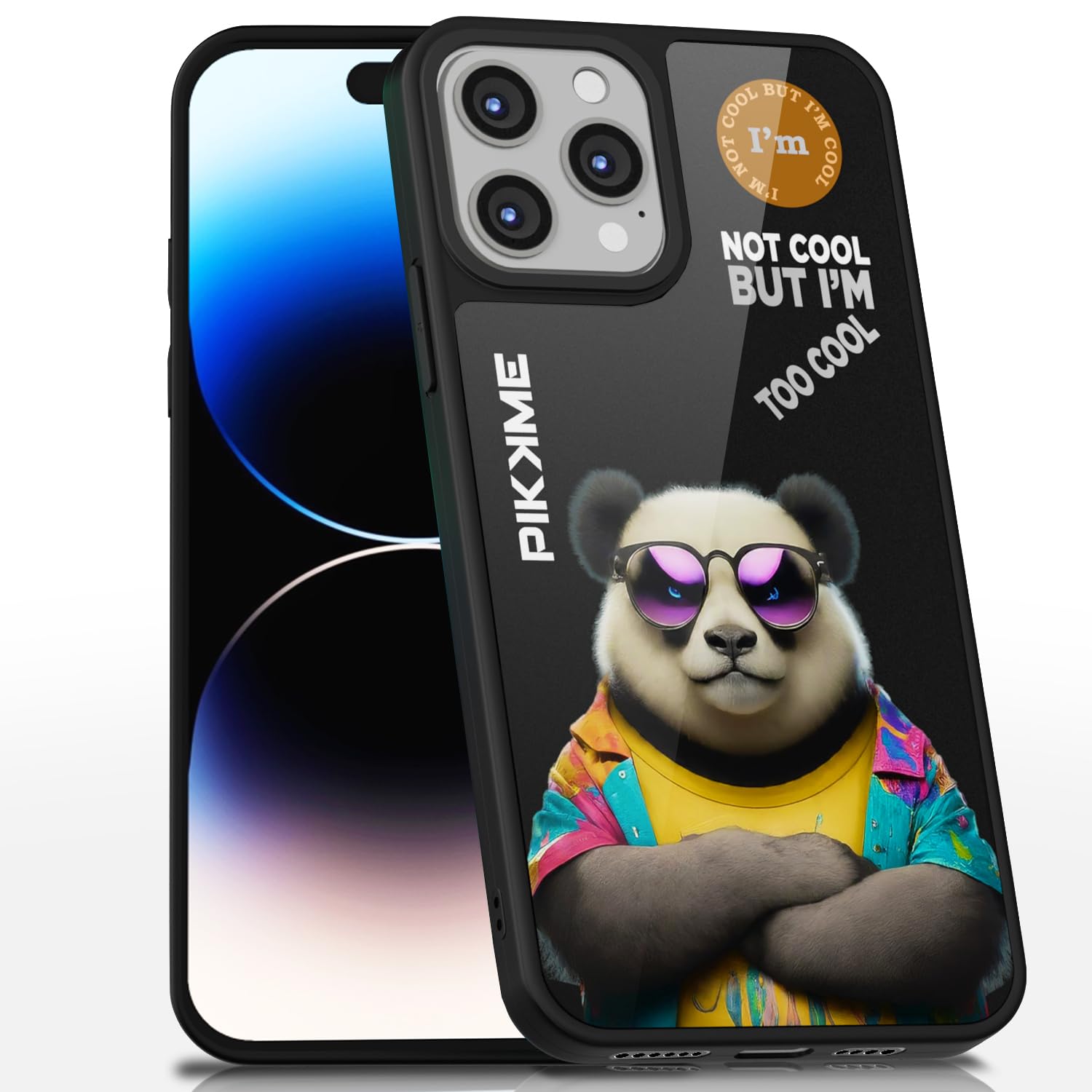 Pikkme Stylish Black Panda Swag iPhone 14 Pro Max Back Cover (Design-05)