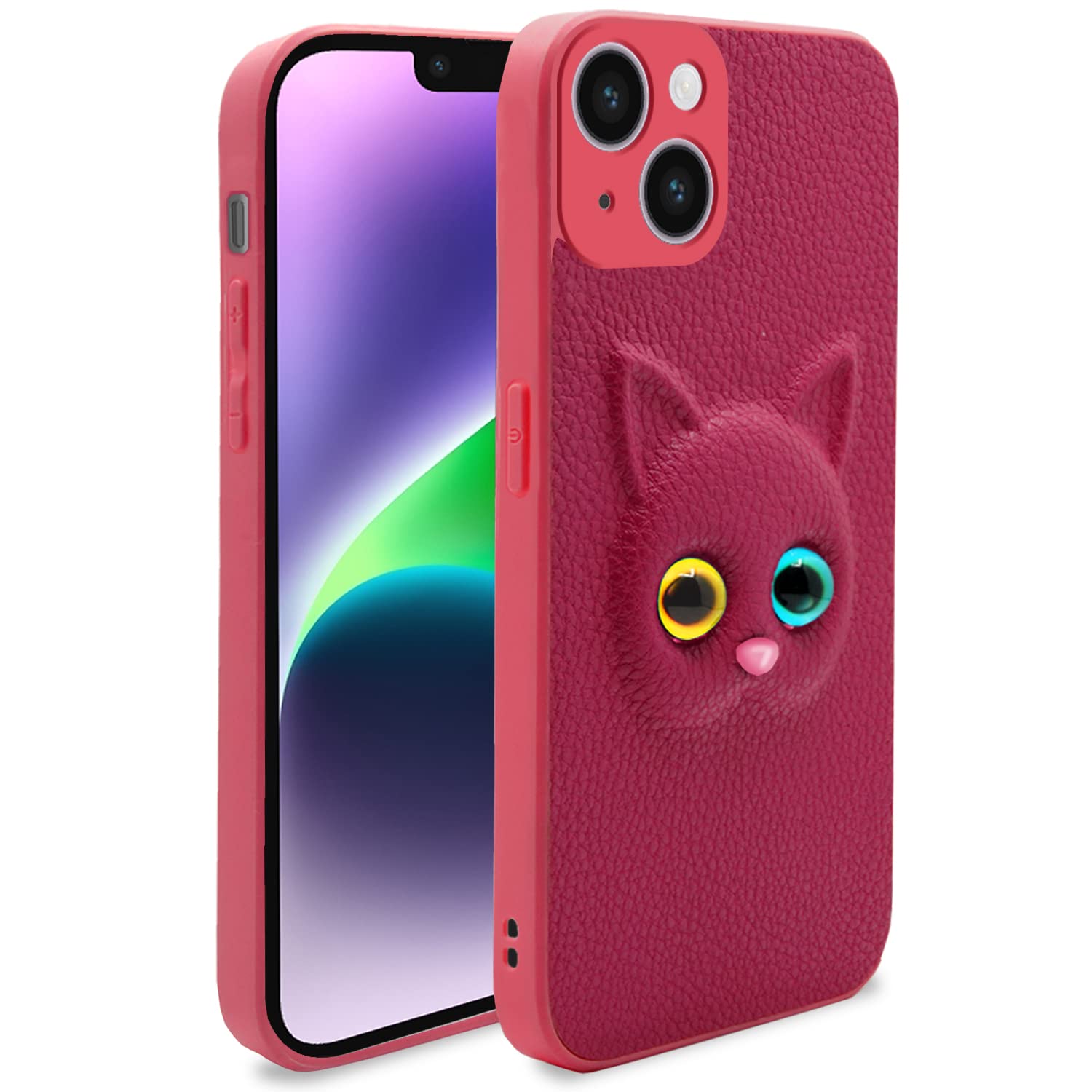 Pikkme iPhone 14 Kitty Back Cover (Pink)