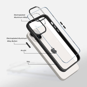 Pikkme iPhone 14 Metal Chrome Ring Back Case