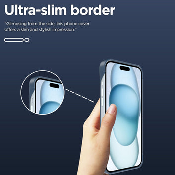 Pikkme iPhone 15 Plus Frameless Back Cover (Blue)
