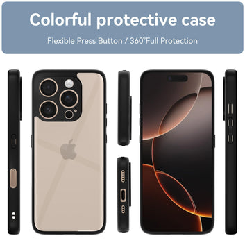 Pikkme iPhone 16 Pro Eagle 2.0 Shockproof Sleek Hybrid Armor Back Cover (Black)