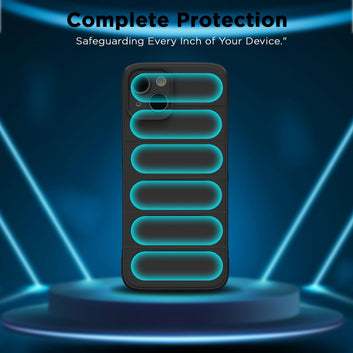 Pikkme iPhone 14 ZigZag Soft matte Liquid Silicone Back Cover (Black)