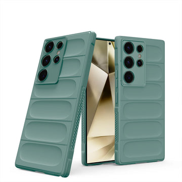 Pikkme Samsung Galaxy S24 Ultra 5G ZigZag Back Cover (Green)