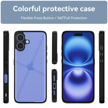 Pikkme iPhone 16 Plus Eagle 2.0 Shockproof Sleek Hybrid Armor Back Cover (Black)