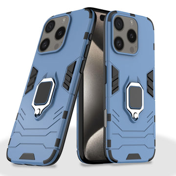 Pikkme iPhone 16 Pro D5 tough Armor Back Cover (Blue)