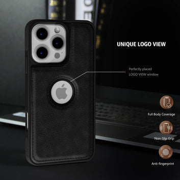 Pikkme iPhone 16 Pro Max Flexible Pu Leather Back Case | Black