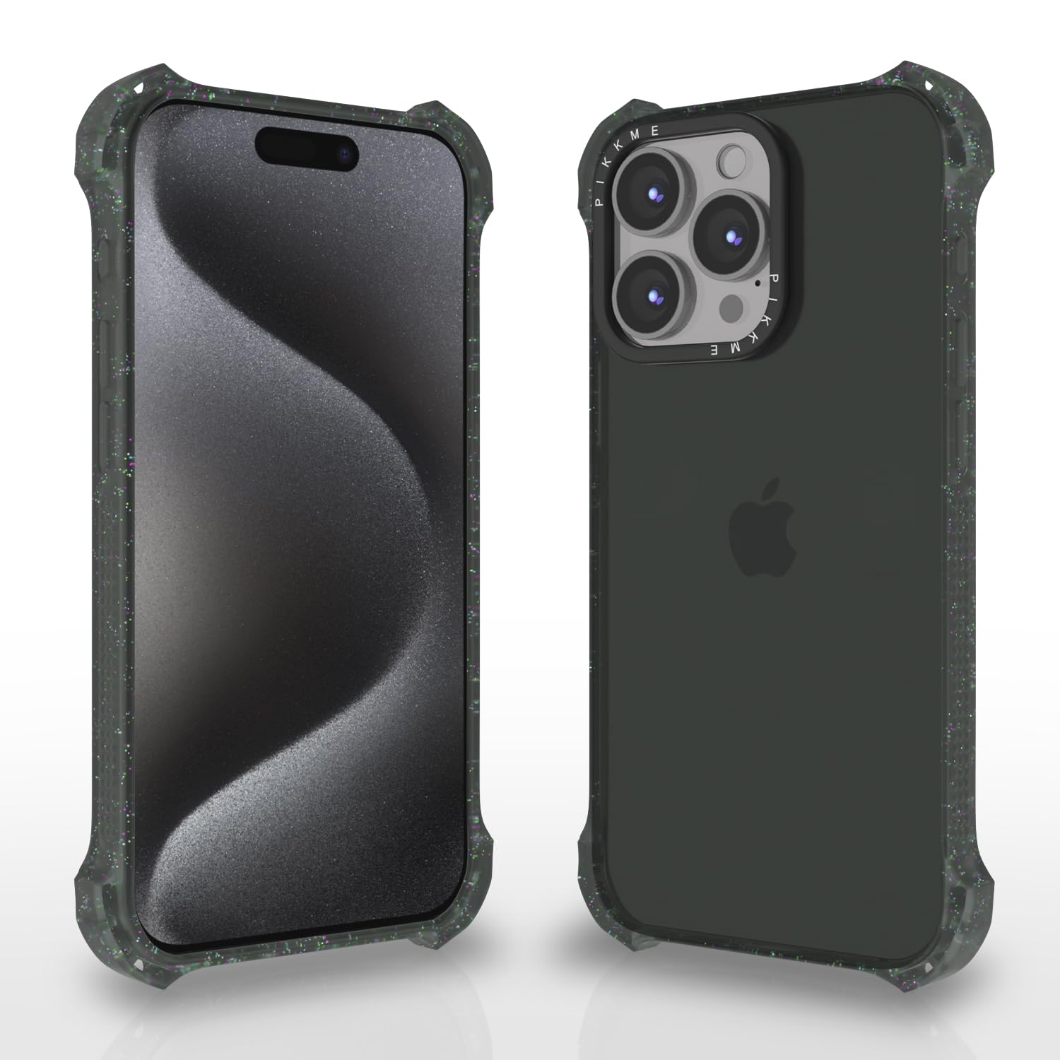 Pikkme iPhone 15 Pro Bumpercase Back Cover (Black)