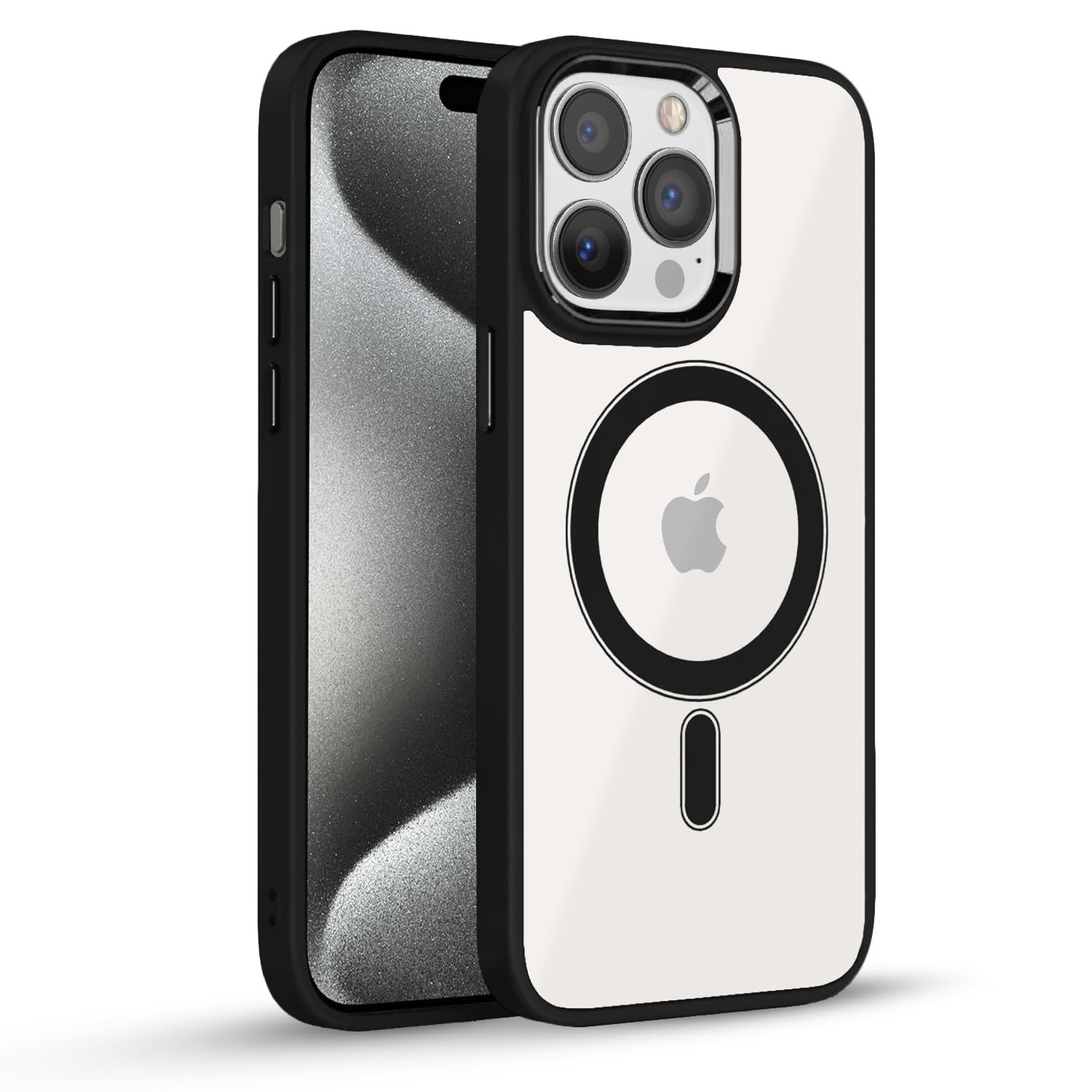 Pikkme iPhone 15 Pro Magsafe Back Cover (Black)