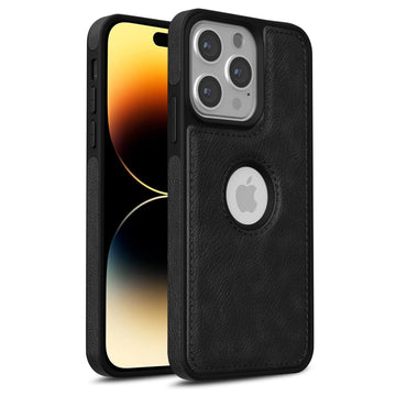 Pikkme iPhone 14 pro max Flexible Pu Leather Back Case (Black)