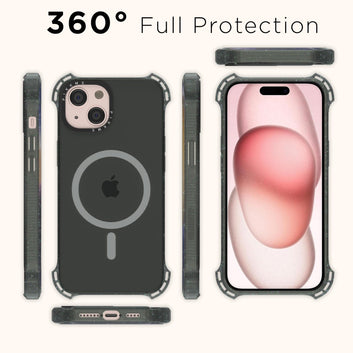 Pikkme iPhone 15 Plus Bumper Magsafe Back Cover (Black)