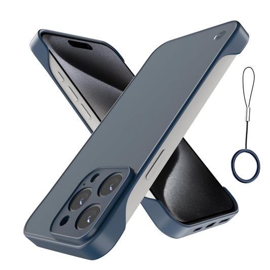 Pikkme iPhone 15 Pro Max Frameless Back Cover (Blue)