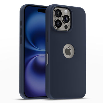 Pikkme iPhone 16 Pro Max Super Soft Silicone Back Cover (Dark Blue)