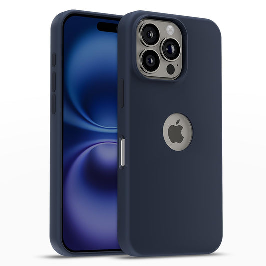 Pikkme iPhone 16 Pro Max Super Soft Silicone Back Cover (Dark Blue)