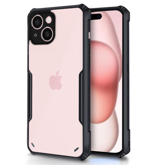 Pikkme iPhone 15 Plus Shockproof Eagle Clear Transparent Back Cover (Black)